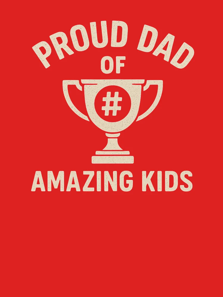 "Proud Dad of Amazing Kids: Customizable Trophy Tee" Classic T-Shirt