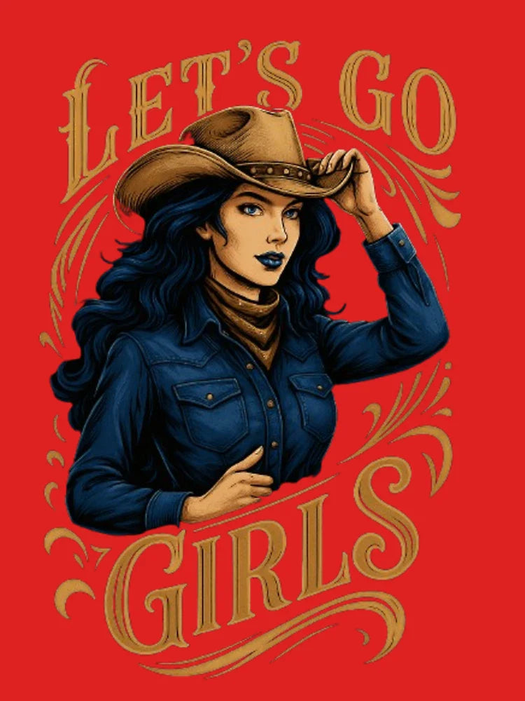 Western Cowgirl Empowerment Retro Poster Classic T-Shirt