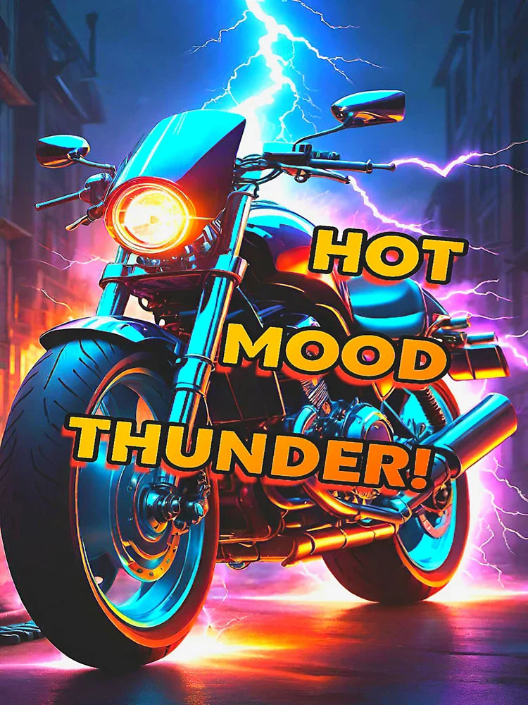 Motivational Motorcycle HOT MOOD THUNDER! Classic T-Shirt