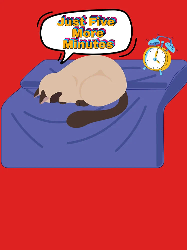 Just Five More Minutes - Lazy Animal Design Classic T-Shirt