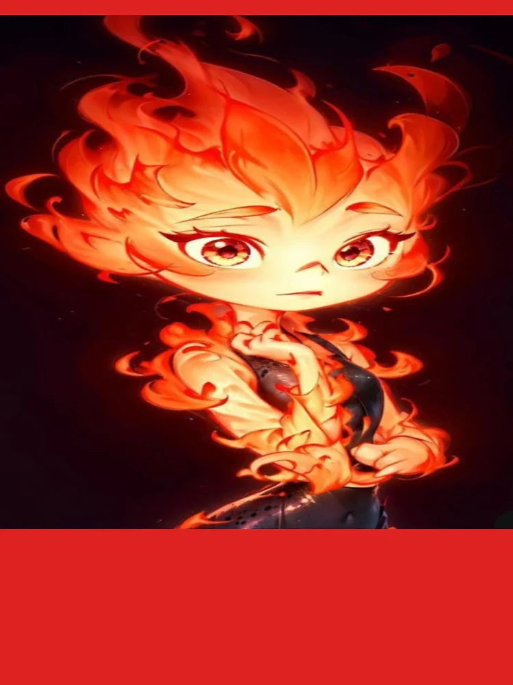 beautiful cute fire girl drawing Classic T-Shirt