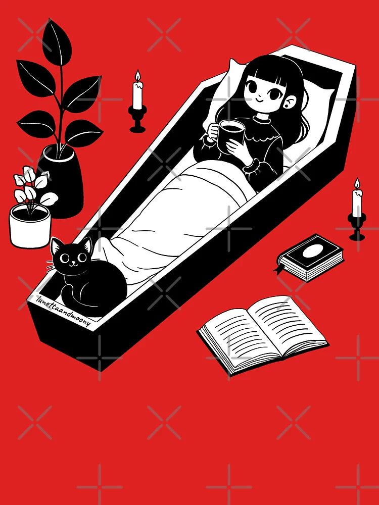 Cozy Rest  Lunetta Relaxing with Moony in a Coffin Classic T-Shirt