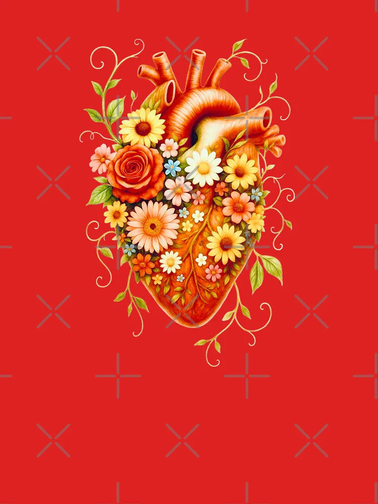 Botanical Heart â€“ Surreal Floral Anatomic Art Print Classic T-Shirt