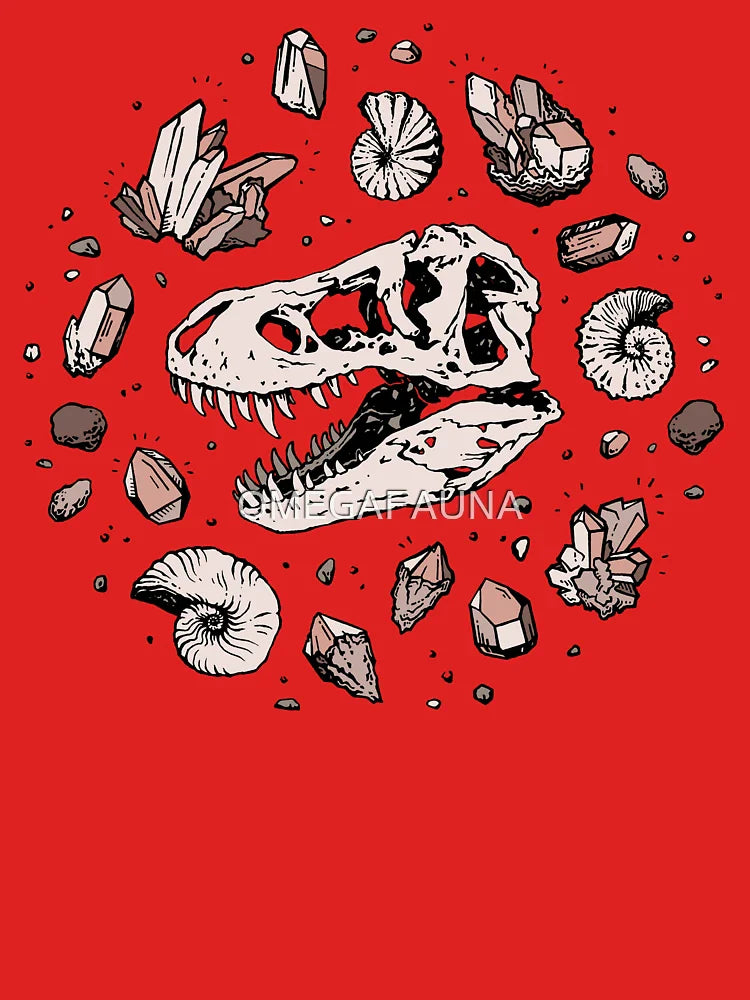 Geo-rex Vortex | Rose Quartz | Dinosaur Skull Fossil Art Classic T-Shirt