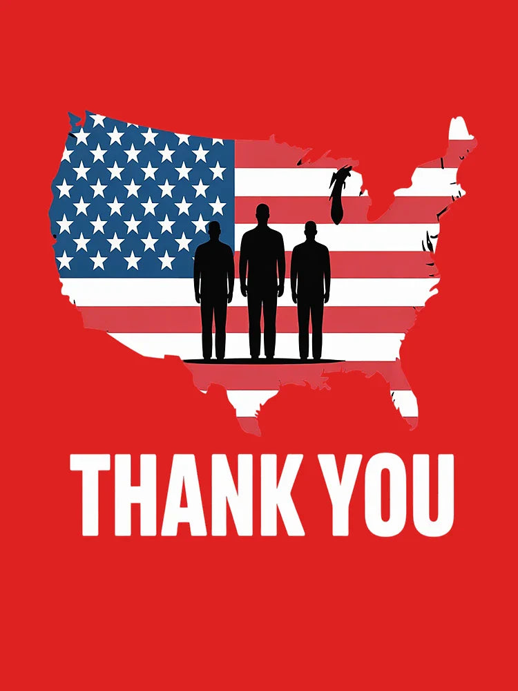 American Flag Patriotic Thank You Men Women Kid Girl Boy T-Shirt Classic T-Shirt