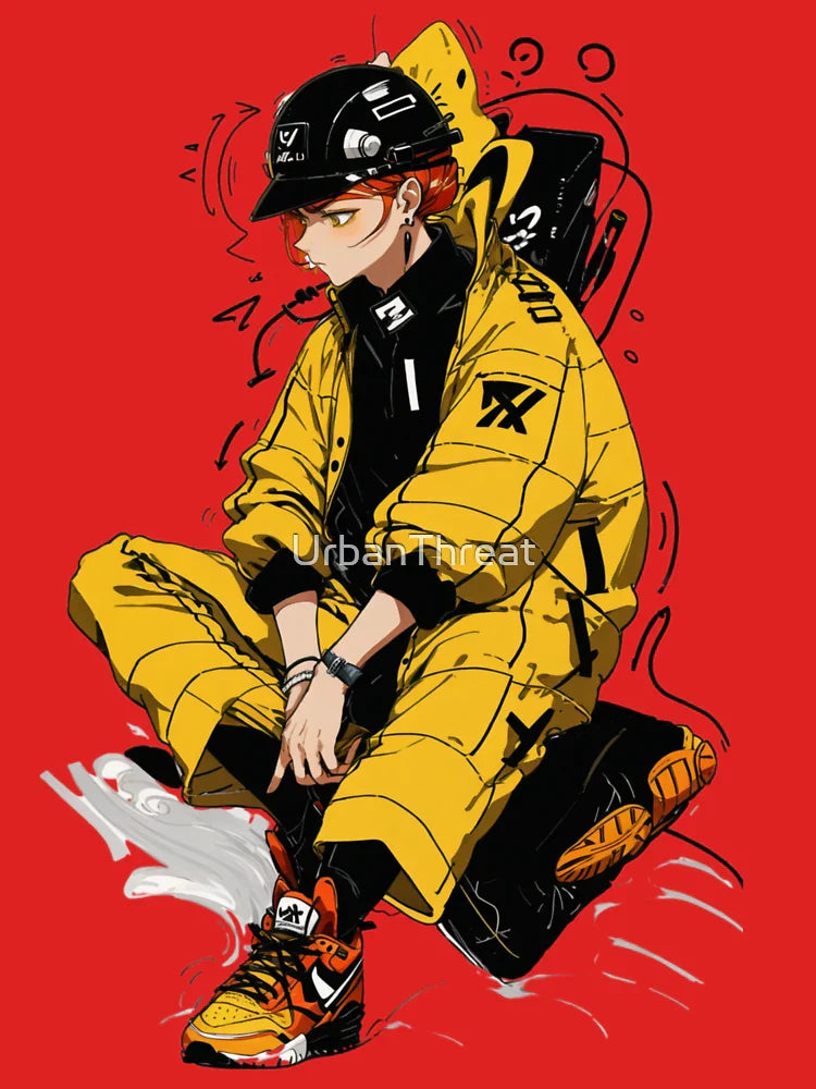 Stylish Urban Character in Yellow Tracksuit Classic T-Shirt