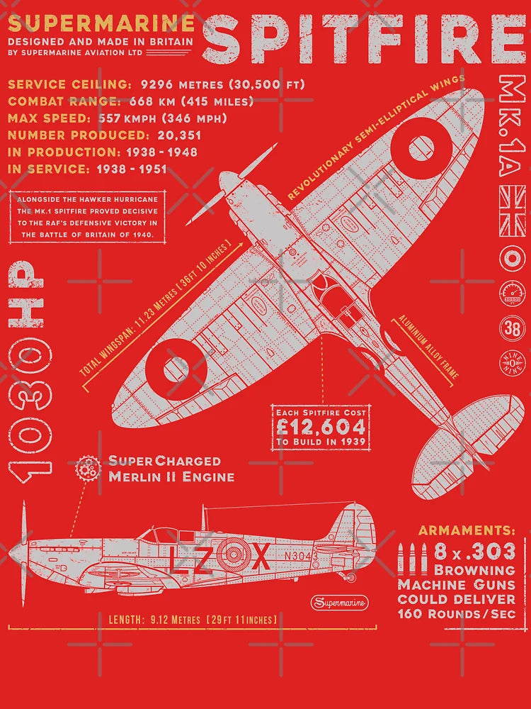 Supermarine Spitfire Classic T-Shirt