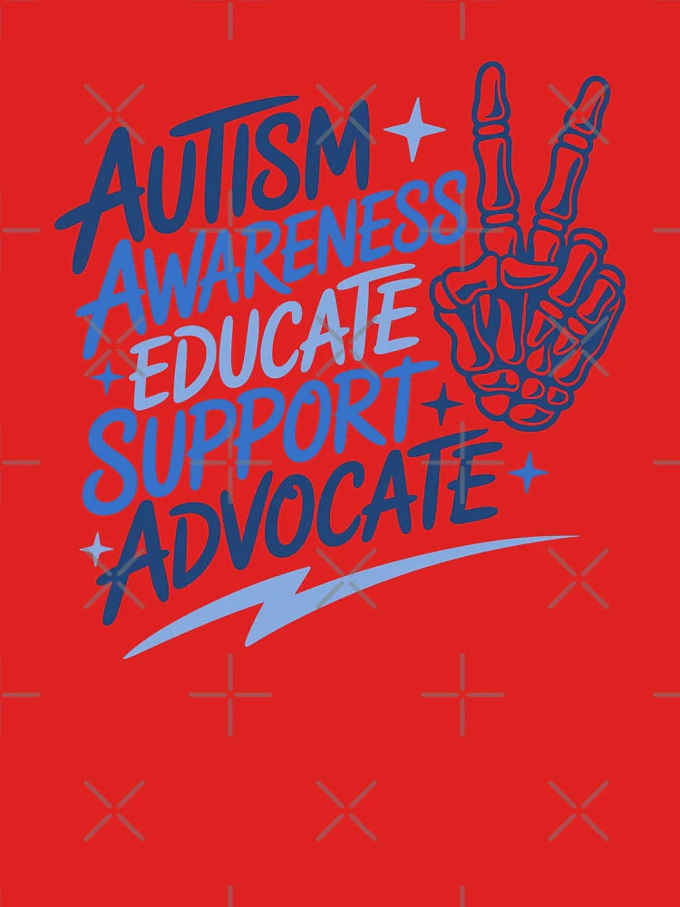 Autism Awareness Skeleton Hand Quote Classic T-Shirt