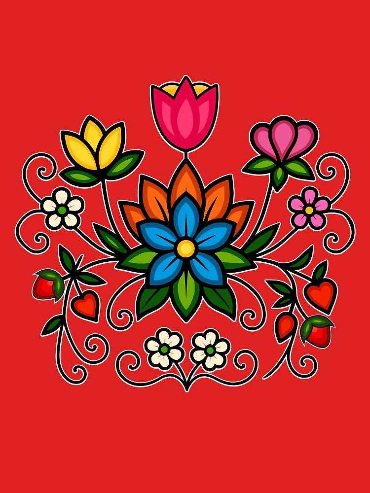 Ojibwe Floral With Anishinaabe Flowers And Strawberries Classic T-Shirt