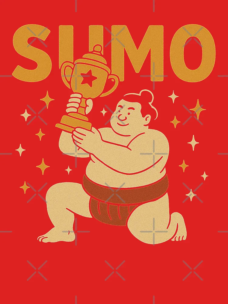Vintage Sumo Champion with Trophy Art Classic T-Shirt
