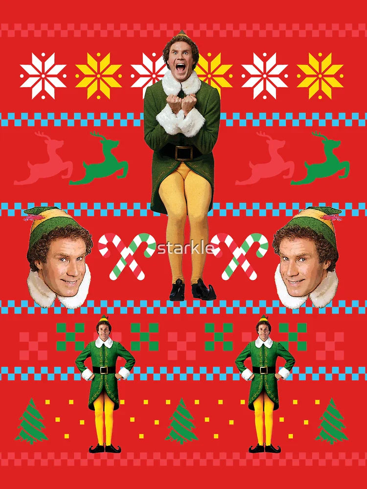 Buddy The Elf Ugly Christmas Sweater Design Classic Xmas Movie Fun Gift Will Ferrell Classic T-Shirt