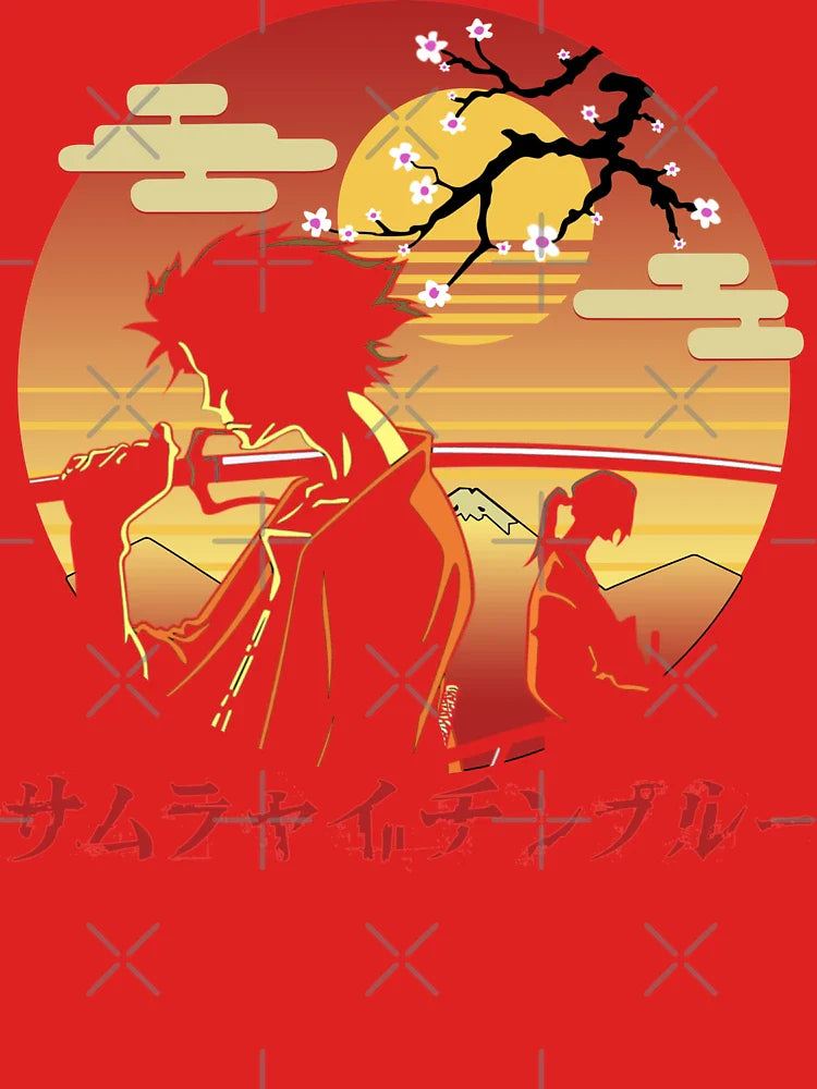 Mugen And Jin Champloo Japanese Sunset Classic T-Shirt