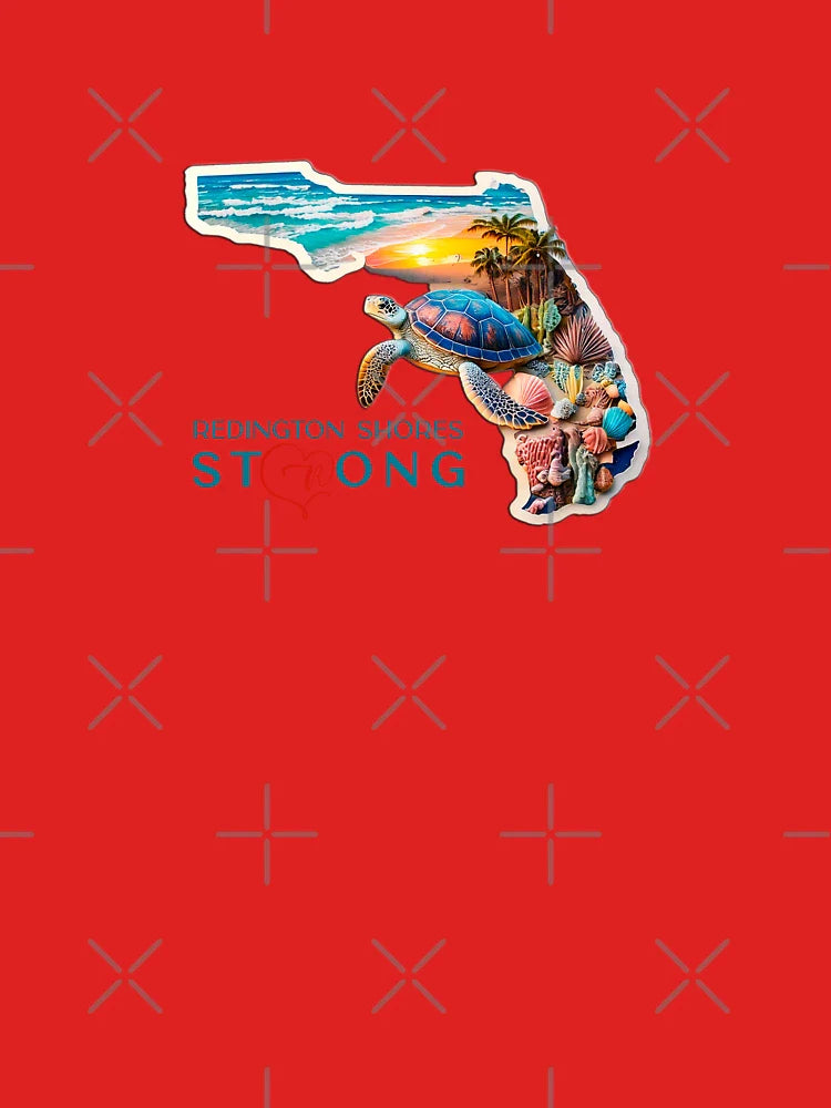 Redington Shores Strong Florida Turtle Artwork Classic T-Shirt