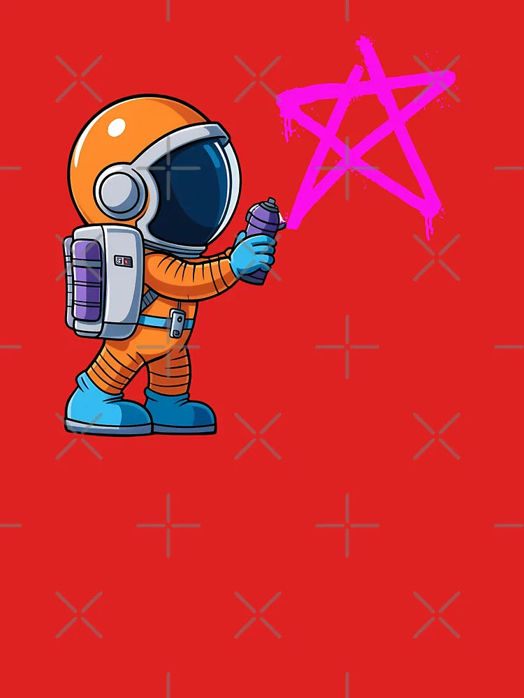Graffiti Astronaut – Galaxy Spray Art with "STAR" Street Style Design Classic T-Shirt