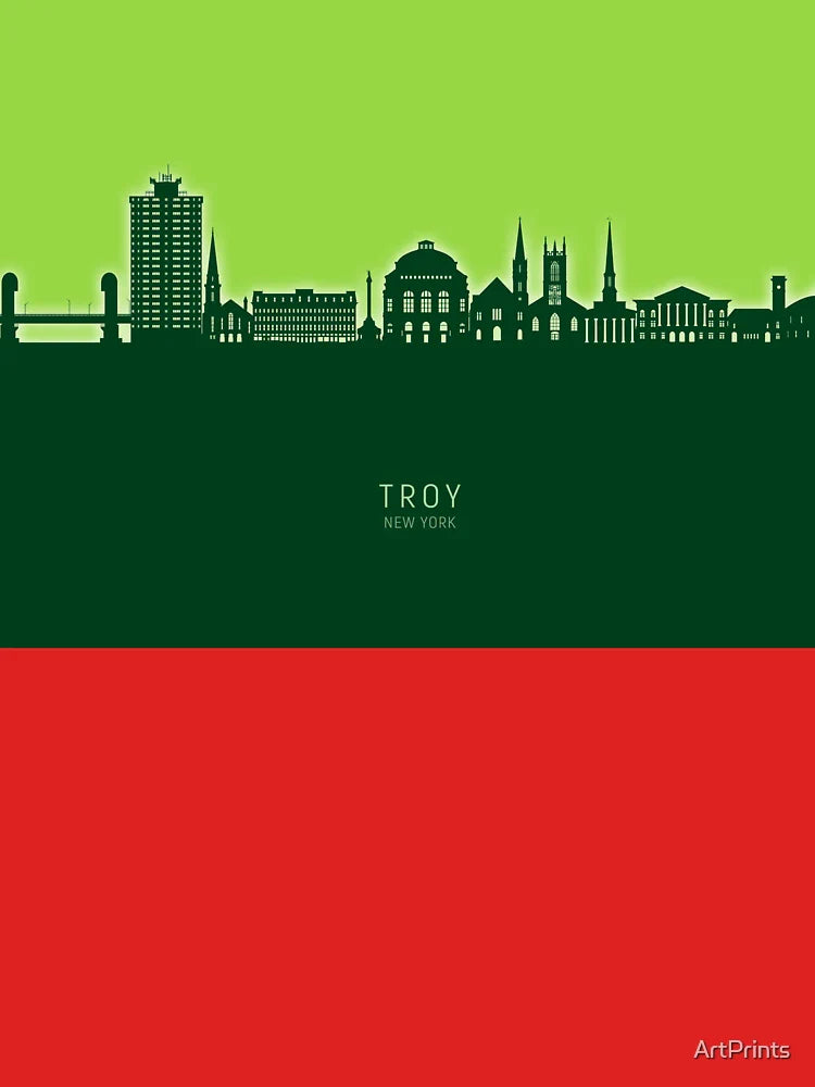 Troy New York Skyline Classic T-Shirt