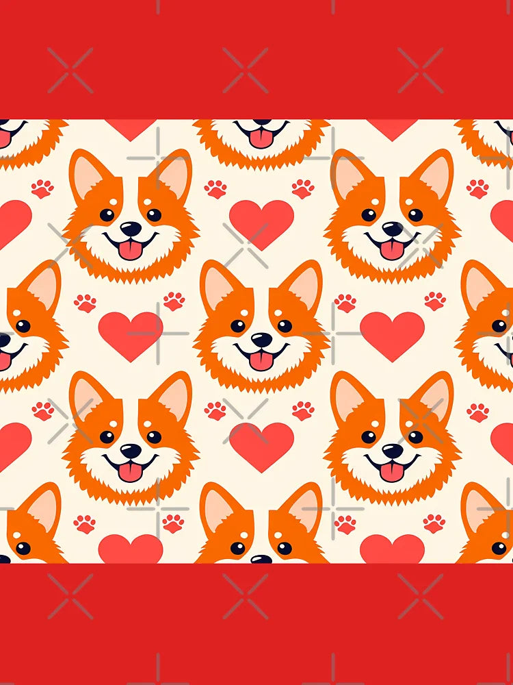 Happy Orange Fox Face Pattern Classic T-Shirt