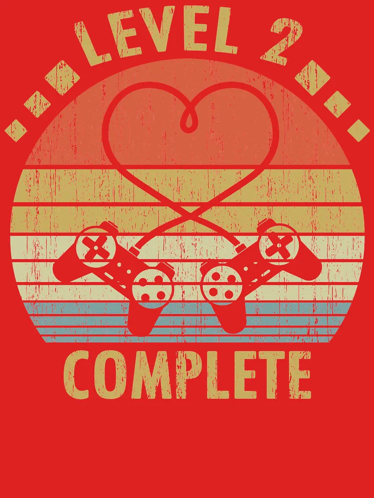 Level 2 Complete - 2nd Wedding Anniversary Gift Video Gamer Classic T-Shirt