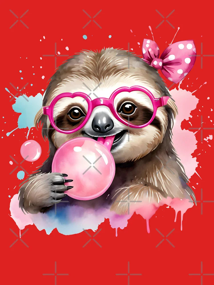 Funny Sloth with Bubble Gum Classic T-Shirt