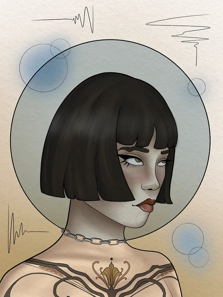Surrealist female portrait  Classic T-Shirt