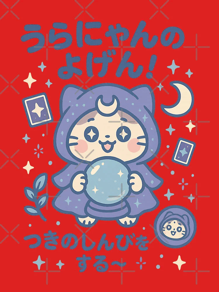 Fortune Teller Cat – Kawaii Moon Crystal Classic T-Shirt