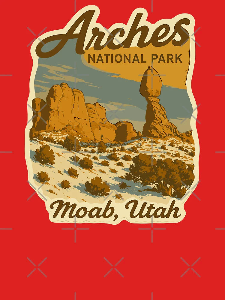 Sunset Over Arches National Park Landscape Classic T-Shirt