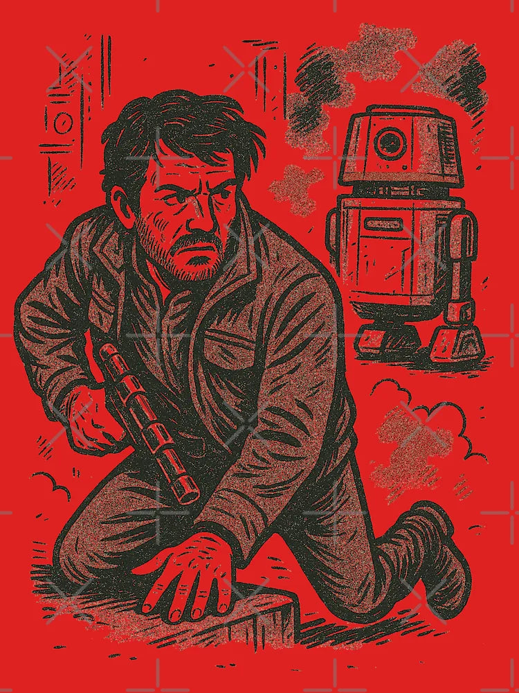 Andor - Character and Droid Escape Illustration Classic T-Shirt