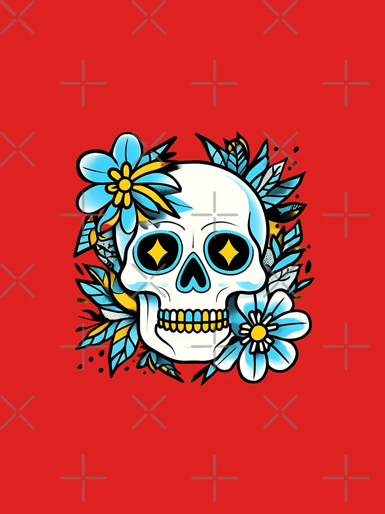 Floral Skull Art Design Classic T-Shirt