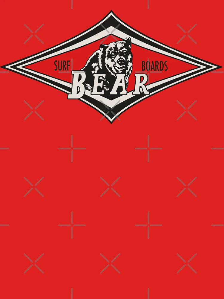 Vintage Surfing Bear Big Wednesday cult Surfboard red surf logo diamond retro T shirt  Classic T-Shirt
