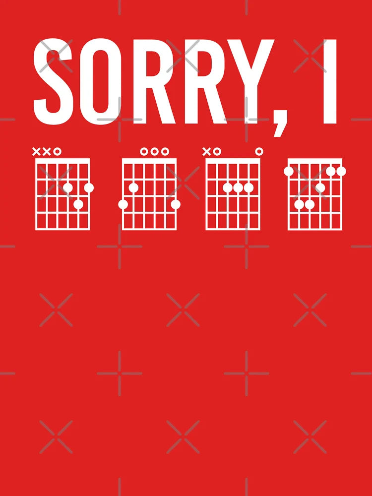 Sorry I DGAF Funny guitar chords hidden message | Funny guitar music gifts Classic T-Shirt
