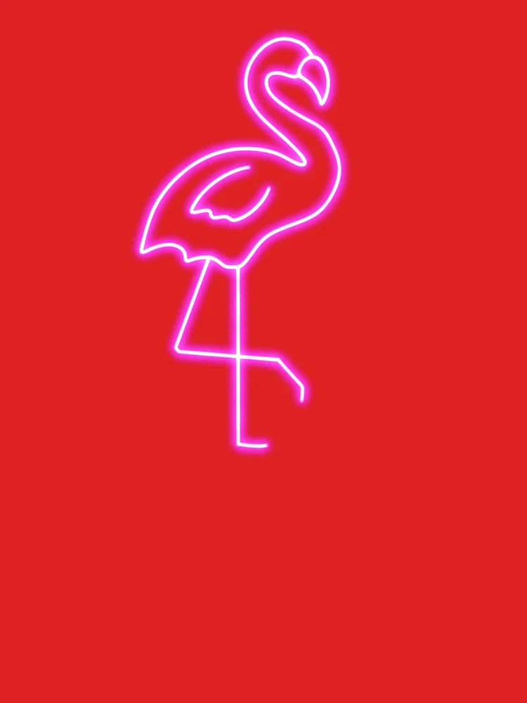 Neon Pink Flamingo  Classic T-Shirt