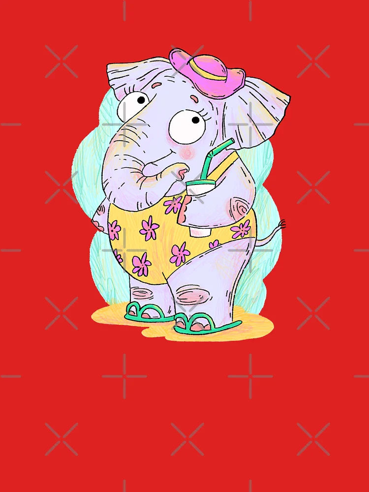 Cute Elephant on Vacation Classic T-Shirt