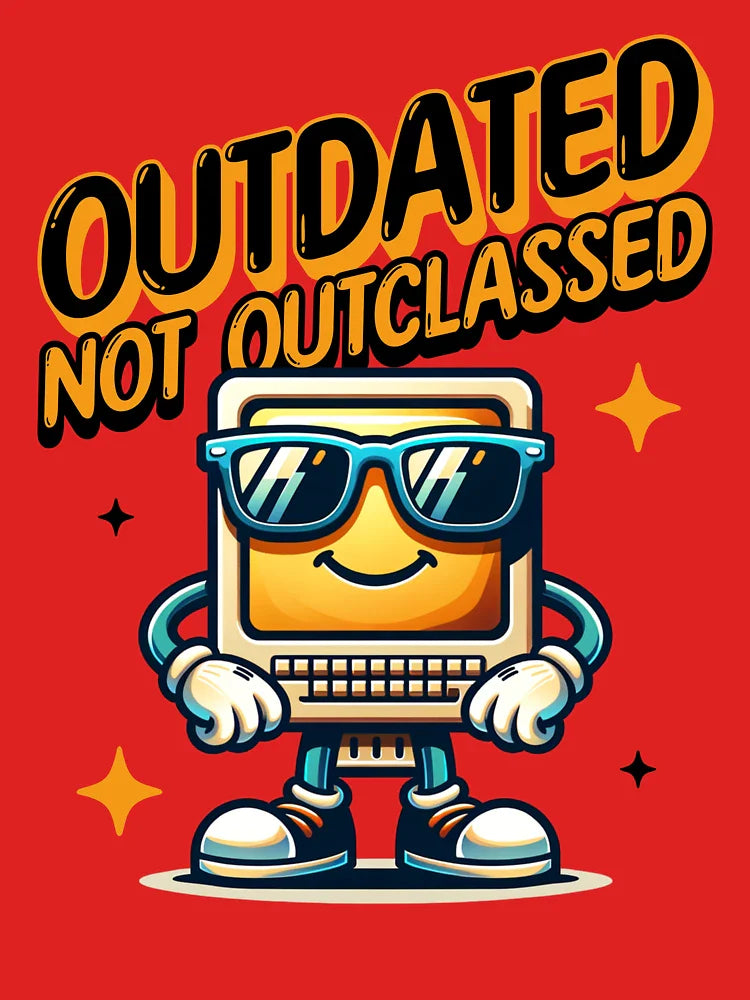 Outdated Not Outclassed – Funny Retro Computer Nerd Design Classic T-Shirt