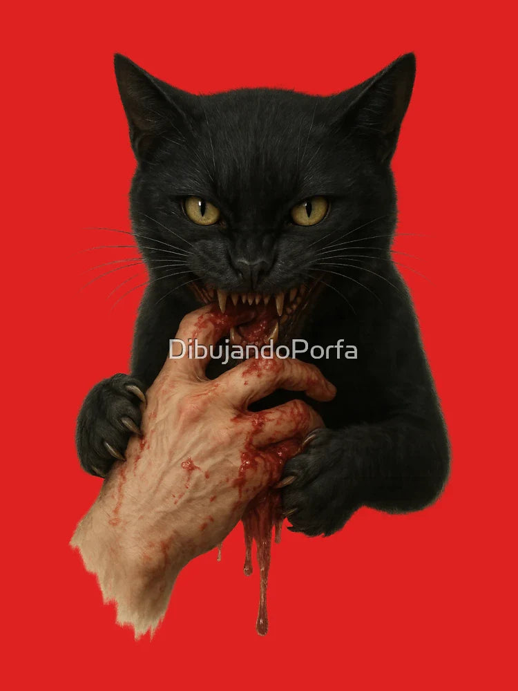 Shadow Beast: Demonic Black Cat Devouring Souls  Classic T-Shirt