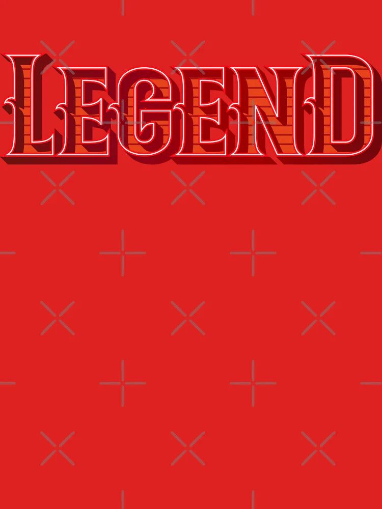 LEGEND – Ornate vintage typography with neon lines and shadows Classic T-Shirt
