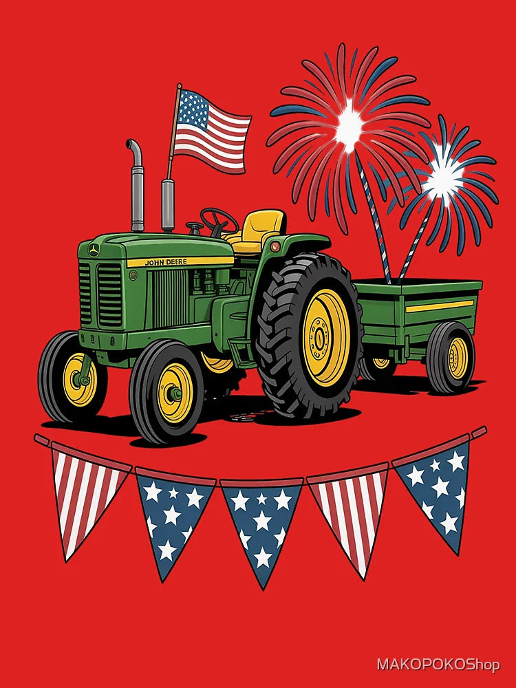 4th Of July Tractor Farm Patriotic Farmer Farm Classic T-Shirt