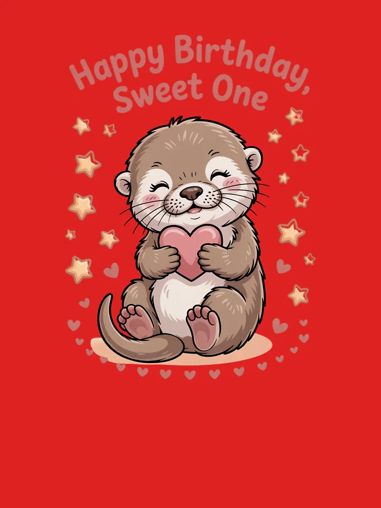 Otter Birthday Heart Classic T-Shirt