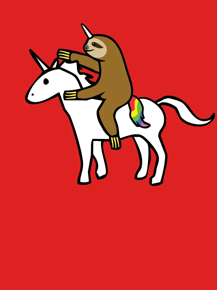Slothicorn Riding Unicorn Classic T-Shirt