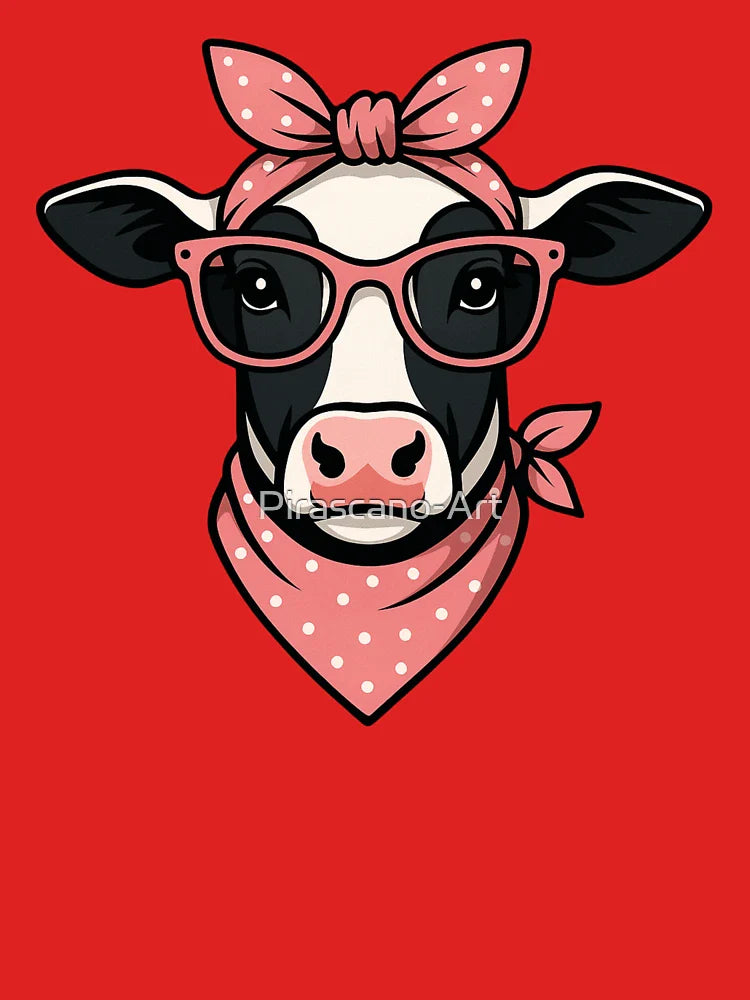 Pink Cow Bandana Glasses Classic T-Shirt
