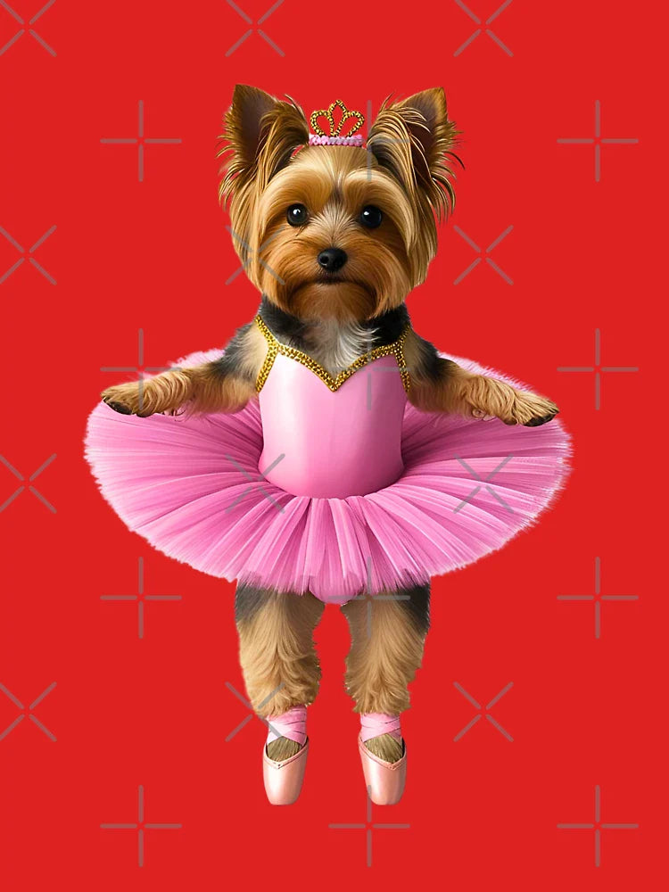 Cute Yorkipoo Ballerina Dog Dance Art for Yorkipoo Lovers Classic T-Shirt