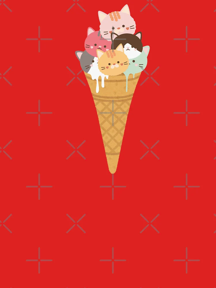 Meow Melt Cone – Colorful Kittens Stacked in a Sweet Treat Classic T-Shirt