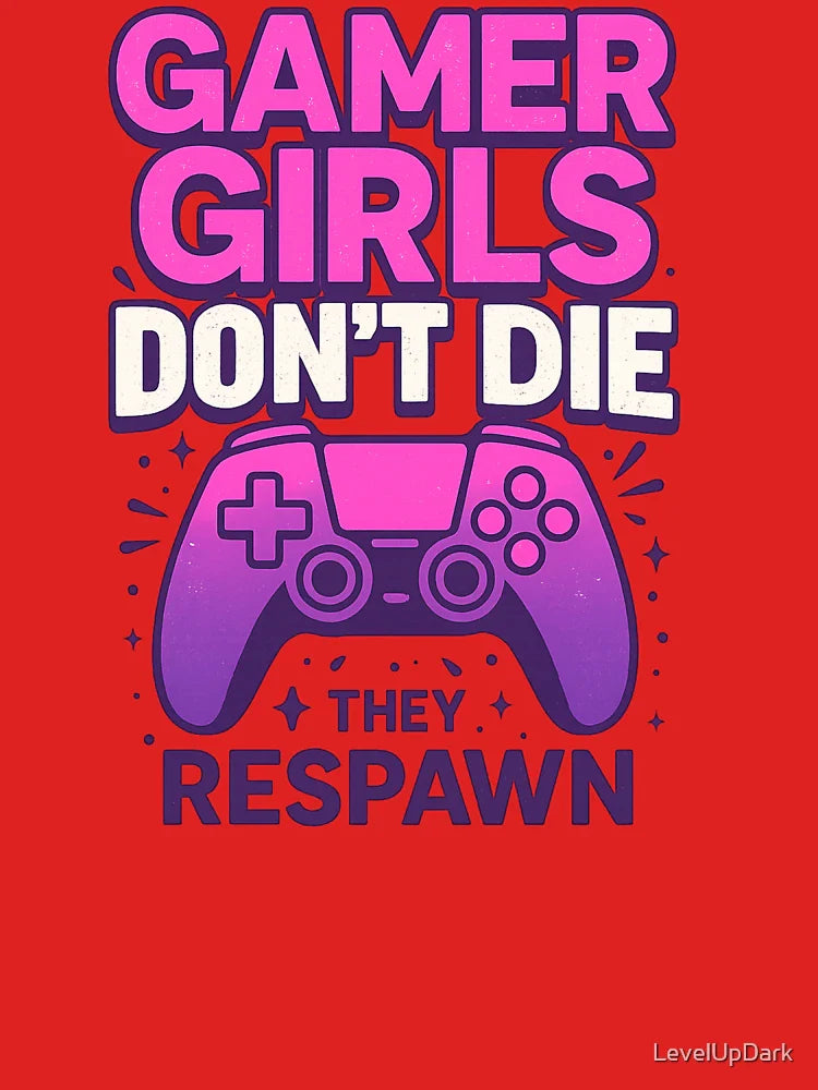 Gamer Girls Donâ€™t Die â€“ They Respawn: Power in pixel pink Classic T-Shirt