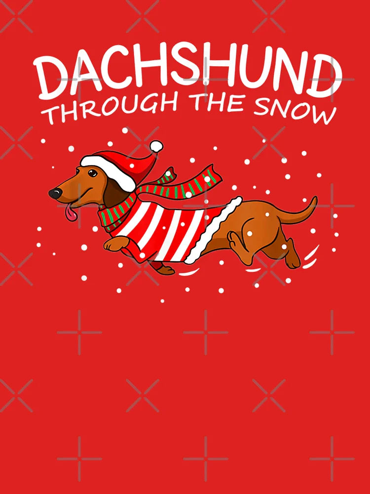 Dachshund Through The Snow Funny Dog Christmas Classic T-Shirt