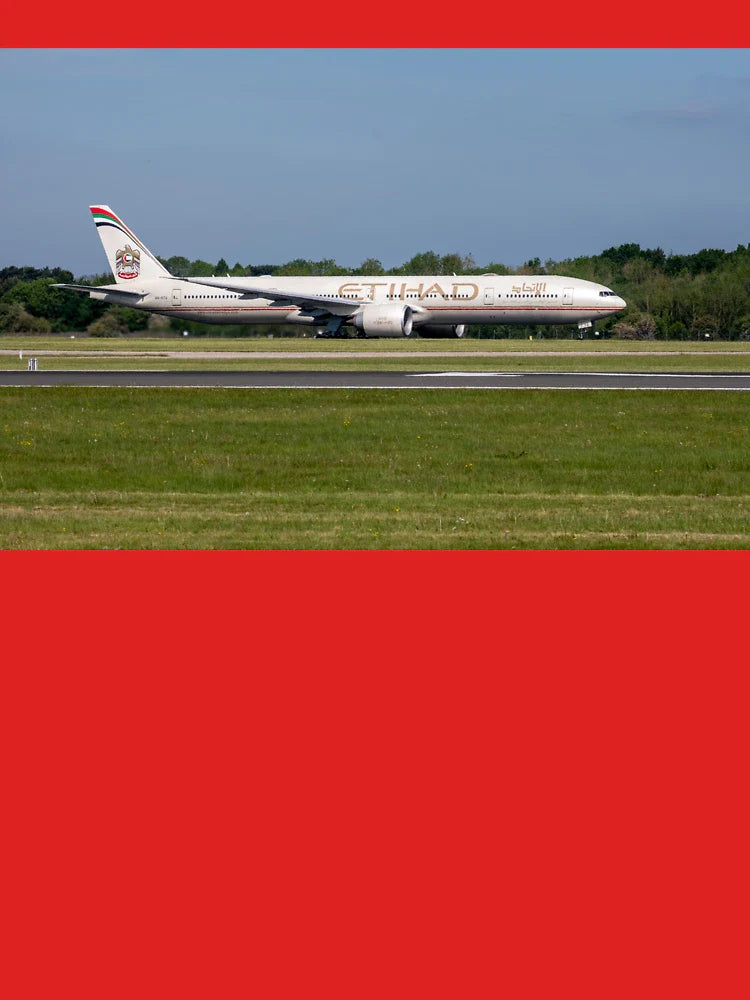 Man to AUH Etihad Airways Boeing 777-3FX ER Classic T-Shirt