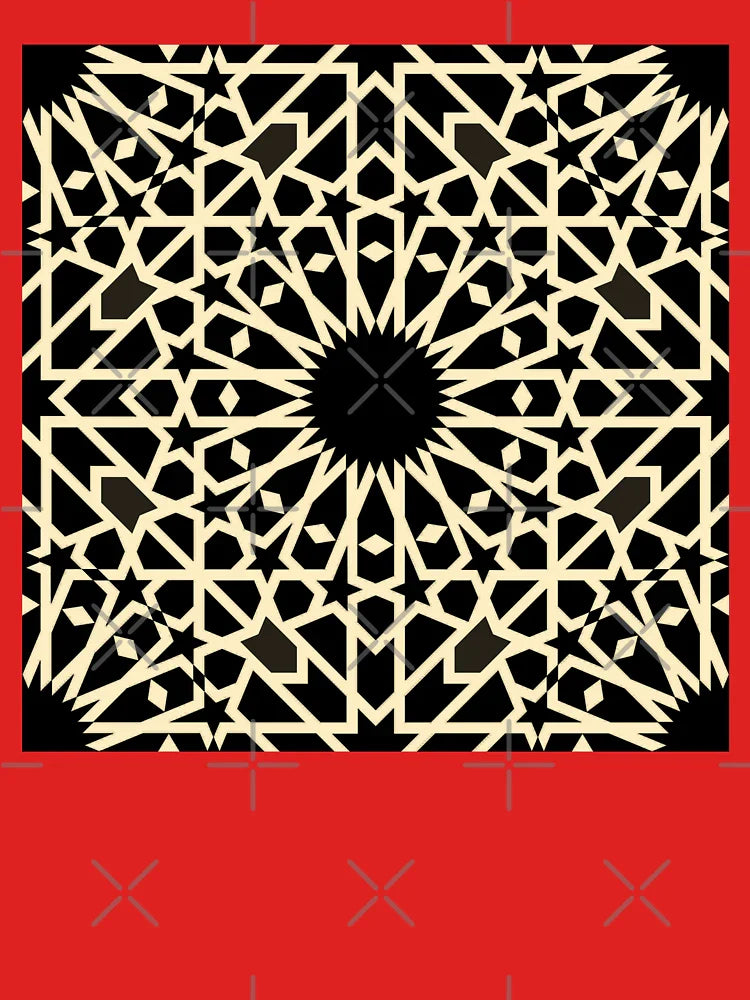 Timeless Moroccan Mosaic in Black and White Classic T-Shirt