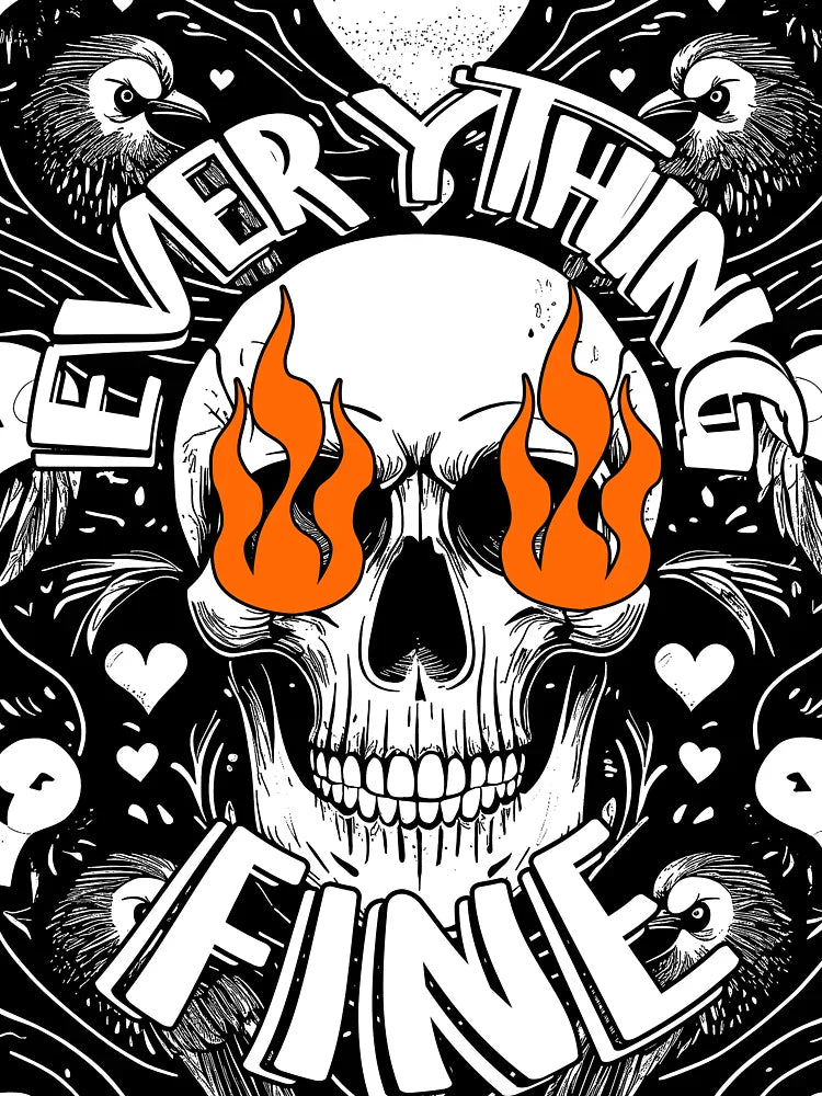 Everything Fine Skull Classic T-Shirt