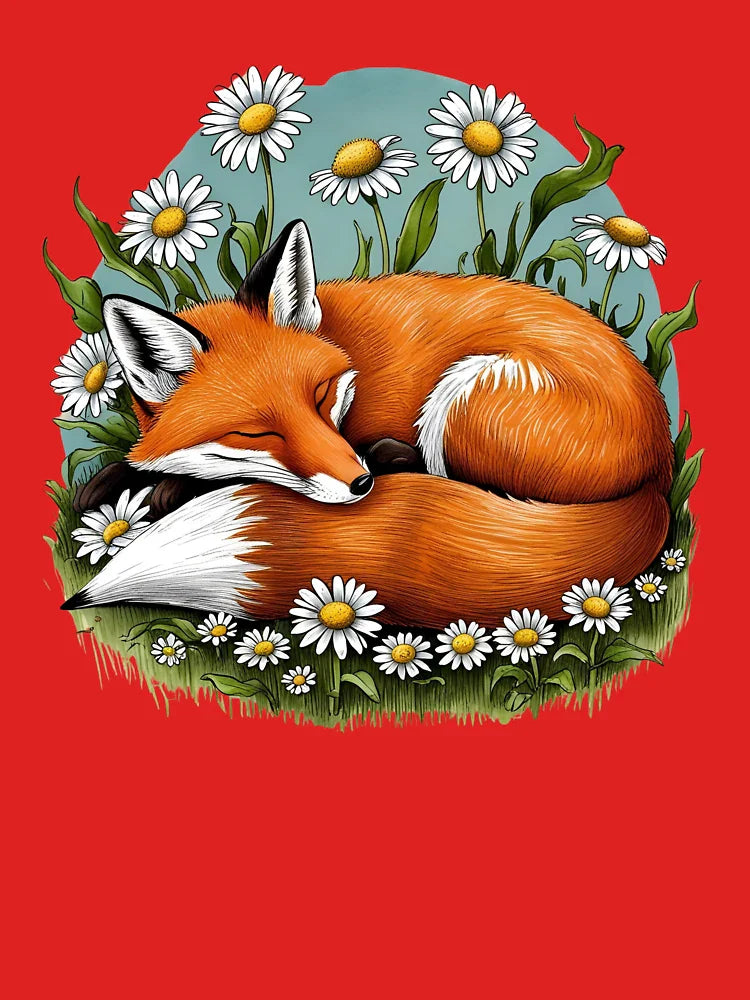 fox sleeping among the daisies Classic T-Shirt