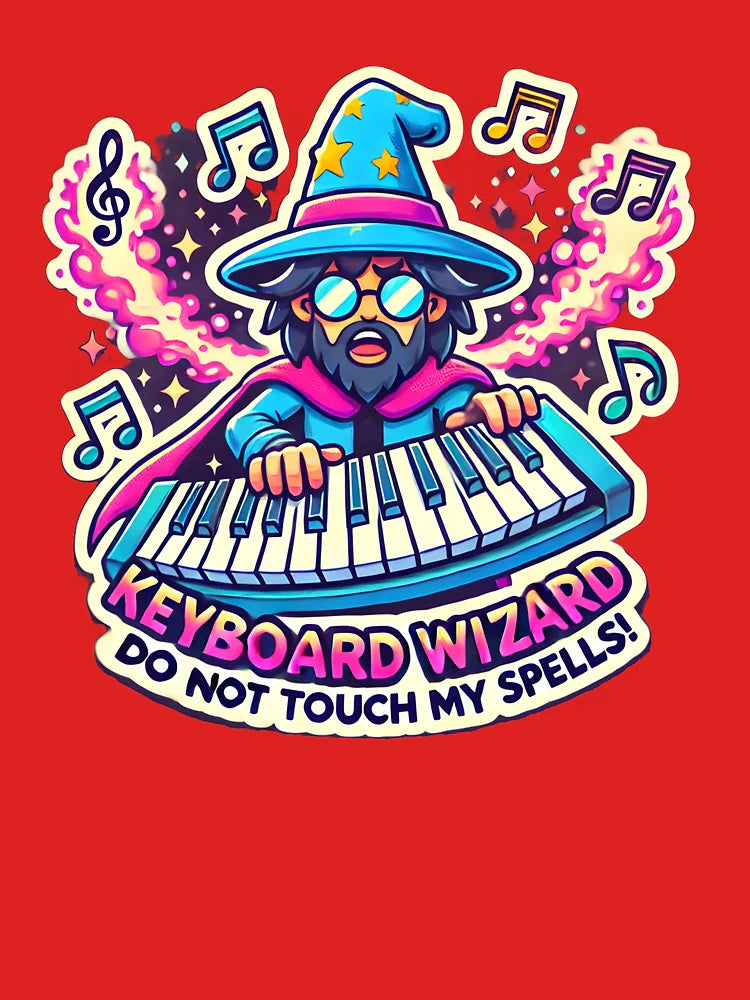 Keyboard Wizard Funny Musician Design Do Not Touch My Spells  Music Lover Gift Pianist Keyboard Player Music Teacher Musical Humor Classic T-Shirt