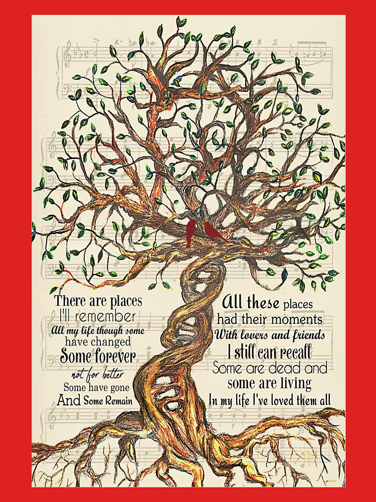 In My Life Lyrics - Tree And Cardinal Bird Gift Who Love "In My Life" Classic T-Shirt