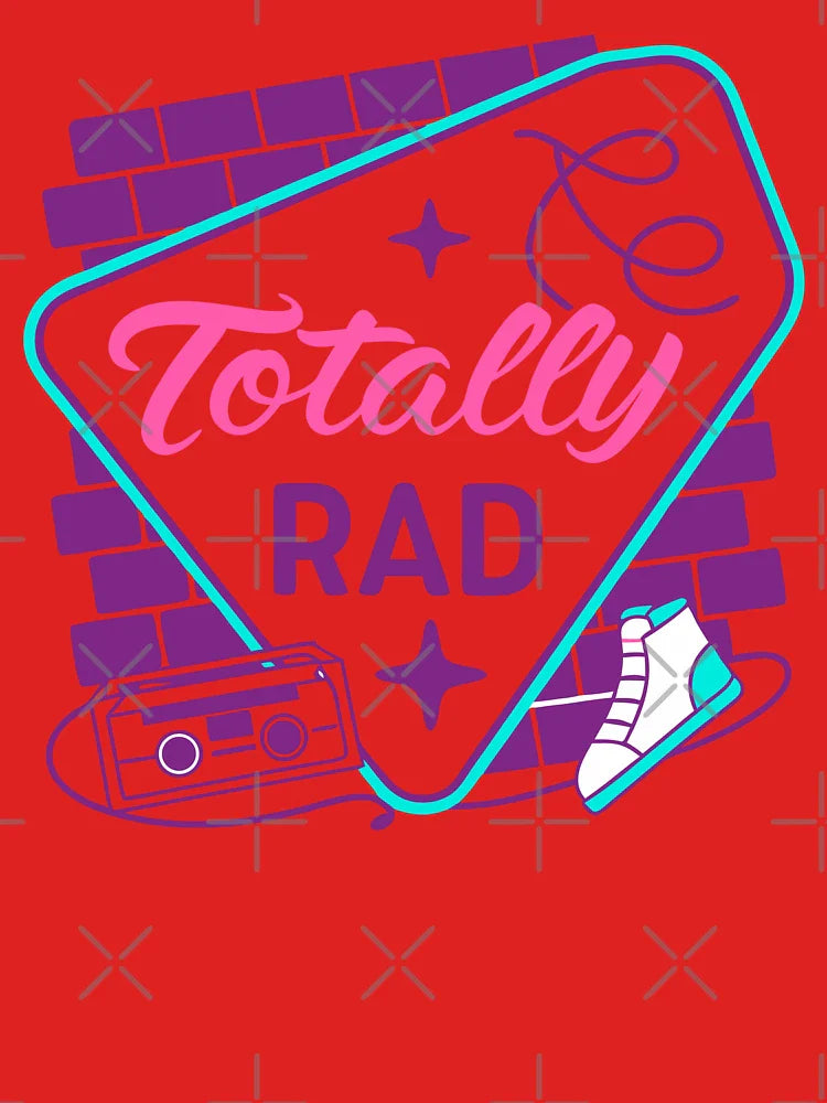 Totally Rad 90s Neon Boombox Classic T-Shirt