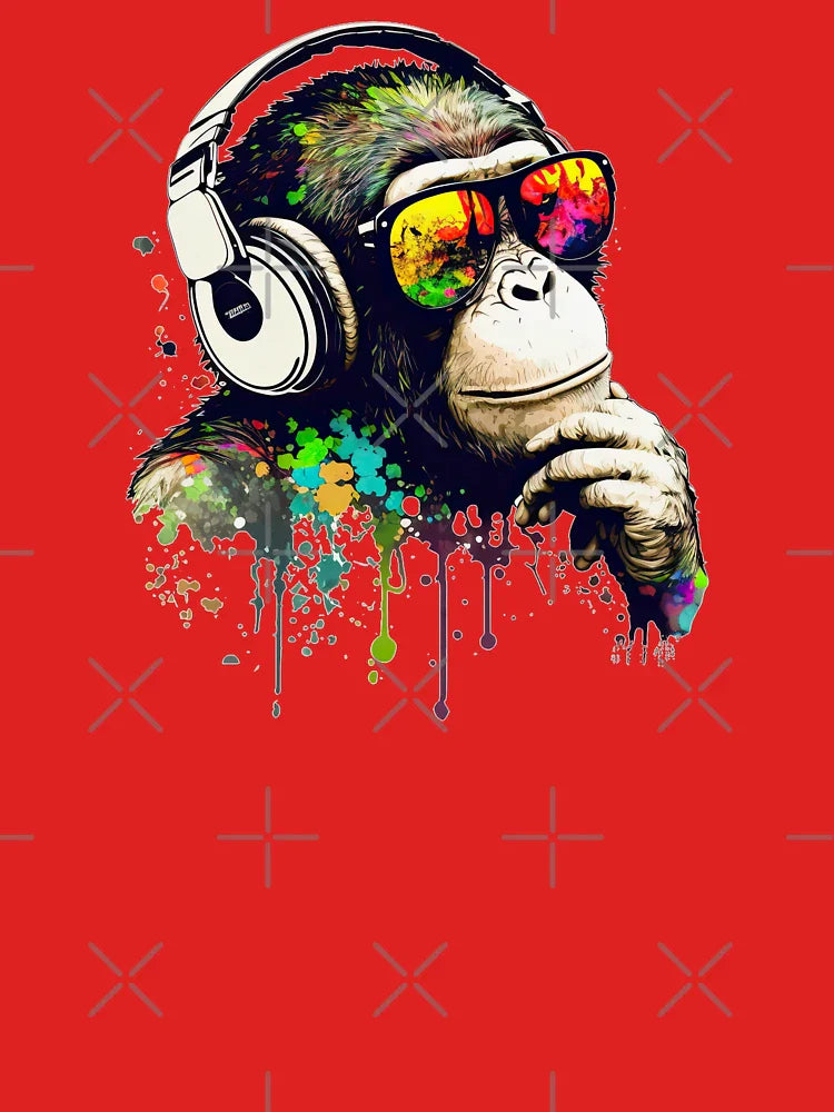 Pondering Dj Chimp color splash monkey Classic T-Shirt